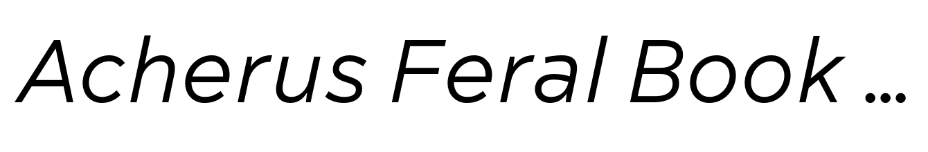 Acherus Feral Book Italic